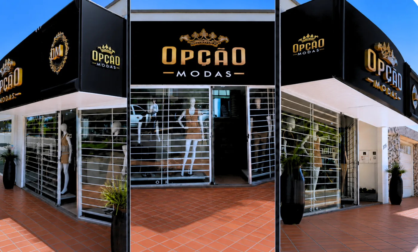 Fachada da Opção Modas
